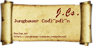Jungbauer Csépán névjegykártya